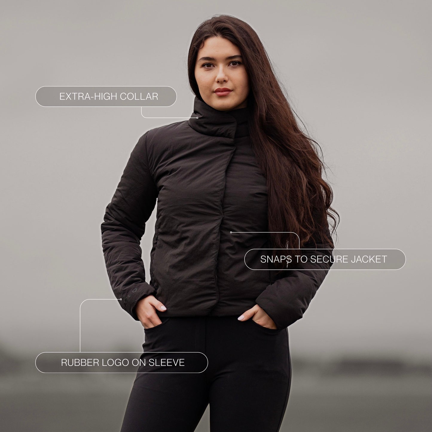 CLOUD WRAP PUFFER - BLACK