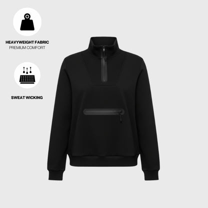 TECH FLEECE QUARTER ZIP - BLACK