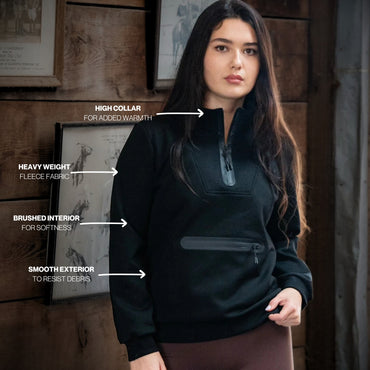 TECH FLEECE QUARTER ZIP - BLACK