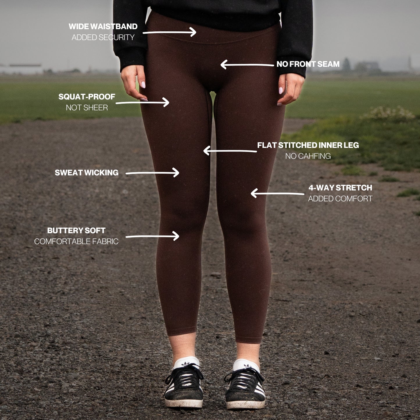 Core Legging - Brown