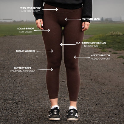 Core Legging - Brown