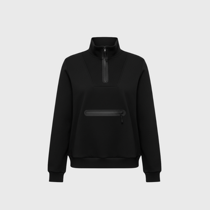 TECH FLEECE QUARTER ZIP - BLACK