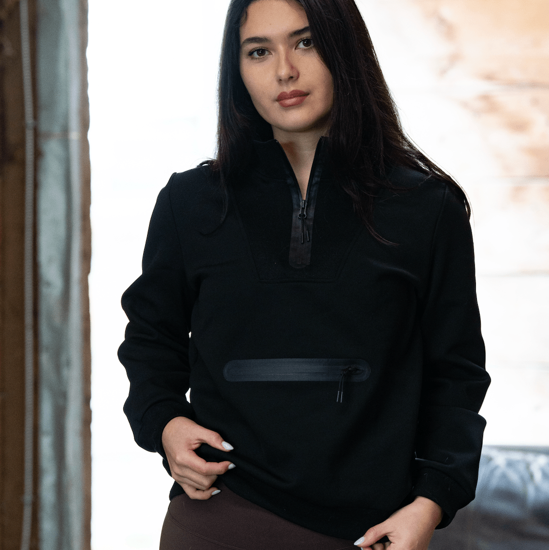 TECH FLEECE QUARTER ZIP - BLACK - ARMATEQ