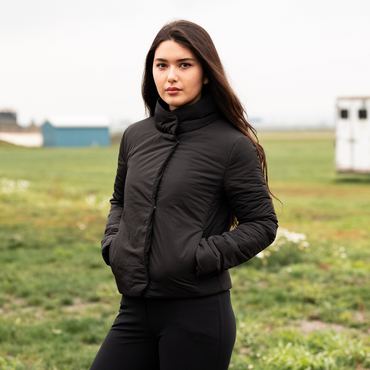 CLOUD WRAP PUFFER - BLACK